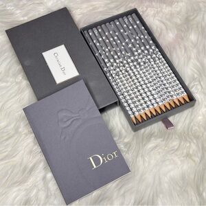 Christian Dior Sketch Pad and Pencils Bundle with Box